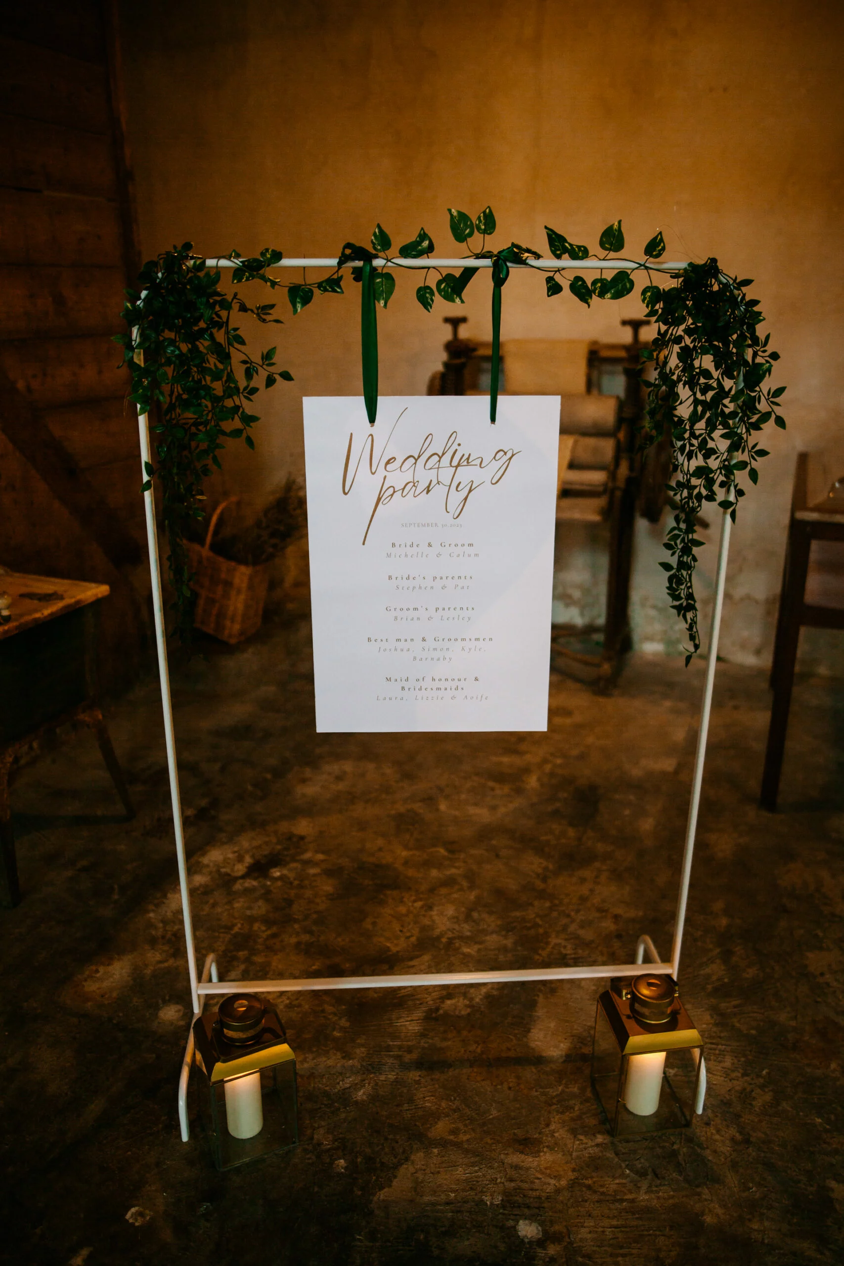 Complete wedding venue styling and floral design at Borris House, County Carlow by Flowers Touch