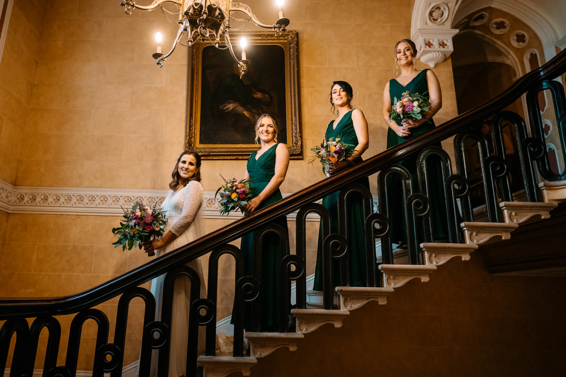 Natural autumn greenery and fresh blooms at Borris House, Co. Carlow styled by Flowers Touch