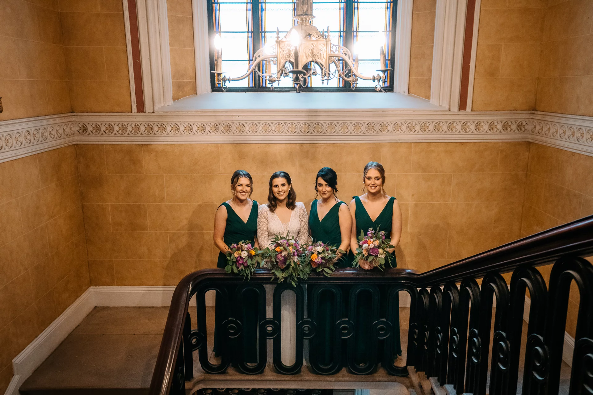 Lush jewel-toned wedding floral designs by Flowers Touch at Borris House, Co. Carlow