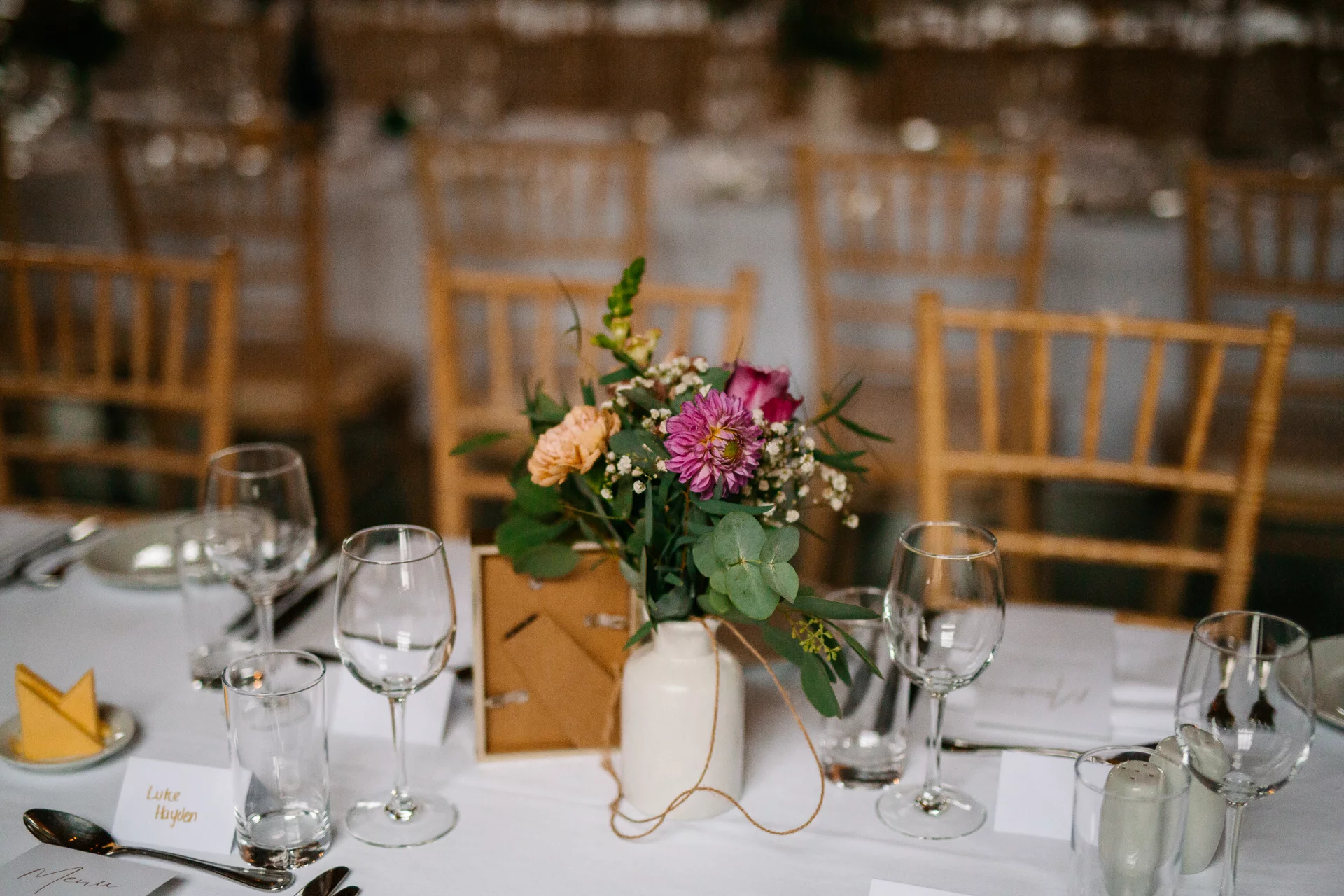 Bespoke jewel-toned bridal party florals by Flowers Touch at Borris House, County Carlow