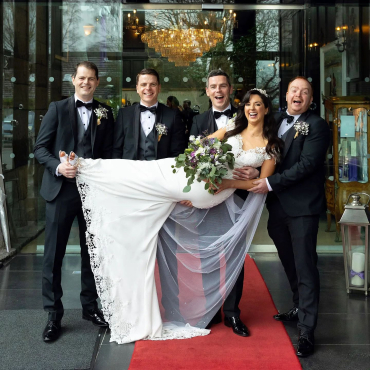 Romantic Lilac & Dusky Purple Spring Wedding Flowers at Clontarf Castle Hotel, Dublin